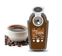Coffee Density Meter with Backlight Screen,Measuring Range 0~25%，ATC Function, Can Test Ten Times in A Row, 32-104.0°f Storage Temperature, for Coffee Traders & Lovers