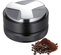 Coffee Dispenser, Depth Adjustable Coffee Scraper, 304 Stainless Steel, Espresso Dispensing Tool for Home, Coffee Shop, Office (53mm, Black)