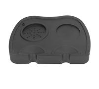 Coffee Distributor Mat Silicone Non Slip Tamper Pad with Double Hole Latte Art Tool Holder for Home Bar Cafe Office Premium Thickened Durable 21x15x3.8cm