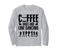 Coffee Dogs & Line Dancing Dancing Barista Choreographer Long Sleeve T-Shirt