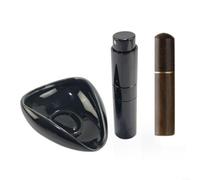 Coffee Dose Tray with Pottery Scoop and Spray Bottle Designed to Enhance Coffee Brewing by Reducing Static and Measuring Grounds (blacktray+spray+needle)