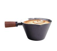 Coffee Dosing Cup, 90ml Metal Measuring Cups Coffee Measurer, Espresso Shots Cup Dosing Container with Wooden Handle for Home Shops Offices