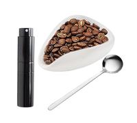 Coffee Dosing Cup Ceramic - Spray Bottle Bean Measure Canister, Stoneware Portion Vessel Accessory, Antistatic Grind Transfer Holder, Precision Tray Module, Compact Extraction Organizer Compon