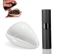 Coffee Dosing Cup Set ， Coffee Bean Ceramic Dosing Tray and Spray Bottle Small Narrow Mouth Loose Leaf Tea Spoon Dosing Scoop and Cup for Tea Coffee Beans Home Coffee Bar Teahouse