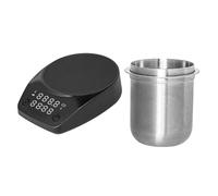 Coffee Dosing Cup with Mini Coffee Scale for Espresso Pour Over Coffee (Silver)