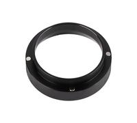 Coffee Dosing Funnel Aluminum Coffee Dosing Ring Replacement for 58mm Portafilters Premium Durable Easy to Clean Handmade Coffee Tool Black Gold Red (Black)