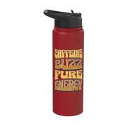 Coffee Drinker Caffeine Buzz Work Monday Morning Feeling Stainless Steel Insulated Water Bottle