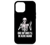 Coffee Drinking Skeleton One Sip and I'll Be Alive Again Case for iPhone 12 Pro Max