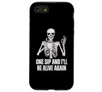Coffee Drinking Skeleton One Sip and I'll Be Alive Again Case for iPhone SE (2020) / 7/8