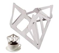 Coffee Drip Holder - Stainless Steel Rack, Filter Paper Stand | Portable Coffee Drip Organizer, Compact Brewing Accessory for Camping, Backpacking, Outdoor Trips, Travel Mornings