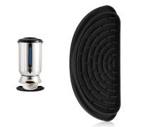 Coffee Drip Tray Compatible with Hamilton Beach 45 Cup, BPA-Free Heat-Resistant Non-Slip Silicone Drink Dispenser Spill Mat for Coffee Urn Thermal Carafe(Black)