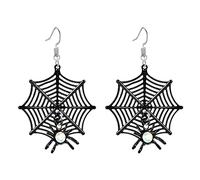 Coffee Earrings for Women Women's Halloween Themed Stud Earrings Set Halloween Pendant Cat Stud Men's Spide Cute Dangling (B, One Size)