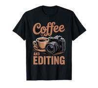Coffee Editing Cameraman Photo Camera Coffee Photographer T-Shirt