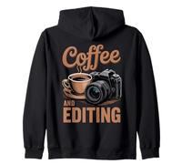Coffee Editing Cameraman Photo Camera Coffee Photographer Zip Hoodie