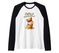 Coffee & Existential Dread Funny Coffee Lover Pun Raglan Baseball Tee