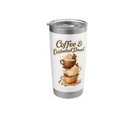 Coffee & Existential Dread Funny Coffee Lover Pun Stainless Steel Insulated Tumbler