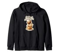 Coffee & Existential Dread Funny Coffee Lover Pun Zip Hoodie
