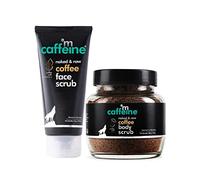 Coffee Face & Body Scrub Combo for Tan Removal | Exfoliating Detan Scrubs for Soft & Smooth Skin | Removes Tan, Blackheads and Dirt | For Men & Women | 175gm Value Pack