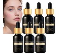 Coffee Facial Oil with Black Seed & Vitamin E - Hydrating & Nourishing Face and Body Serum, Anti-Aging Moisturising Oil for Skin & Hair, Aromatherapy Massage Oil (6pcs)