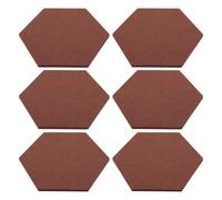 Coffee Felt Self Adhesive Decor Wall Memo Board 12 Pcs Hexagon Tile | No Drill Backing, Smooth Wall Use, Home Entryway or Living Room Reminders, Postcards