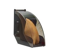 Coffee Filter Bag Holder, Storage Coffee Filter Stand with Dustproof Cover, Coffee Filter Holder Wood/Acrylic Filter Paper Box, Suitable for Conical and Fan-Shaped Coffee Filter Papers (Black)