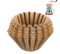 Coffee Filter Capsules | Pack of 50 Cake Shaped Coffee Filters Single Serving Paper | Use of Coffee Filter Paper with Reusable Cup Filters for 1-4 Cups Coffee Machines