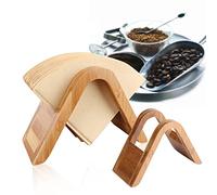 Coffee Filter Holder, Bamboo Wooden Coffee Paper Storage Rack, Coffee Filter Paper Container Dispenser, Coffee Filtering Paper Storage Display Shelf Rack Stand