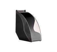 Coffee Filter Holder For Conical Paper Filters Decorative Organizer Plastic Curved Space-Efficient Design Smooth Wipe-Clean Finish Compact 26x16x9.5cm White Black For Kitchen (black)