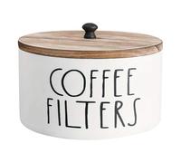 Coffee Filter Holder for the Kitchen Worktop, Wooden Storage Box in Country House Style with Lid, Storage Box for Coffee Filter, for Brewing, Serving, Travel and Camping