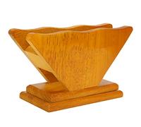 Coffee Filter Holder, Japanese and Korean Style Reusable Coffee Filter Storage Container Dispenser Wooden V-Shaped Coffee Filter Paper Rack Shelf for Living Room, Cafe and Office 6.4x3.7x2.6in