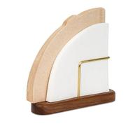 Coffee Filter Holder, Walnut Paper Rack Cone Paper Container Stand Wood Coffee Filterpaper Organizer Filtering Stand for Hand Brewed Coffee