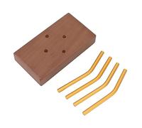 Coffee Filter Holder with Wooden Base, Coffee Filter Paper Stand, Cake Shaped Filter Paper Rack with Copper Rods for Stable Support and Decorative Kitchen Storage