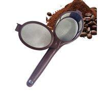 Coffee Filter Mesh Spoon, Tea Brewing Strainer Spoon, Portable Fine Mesh Filter with Ergonomic Handle for Coffee Tea Juicing Brewing