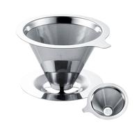 Coffee Filter Metal Mesh - Portable Cone Dripper,Reusable Portable Drip Coffee Filter | for Home Kitchen Camping Travel Picnic Cup