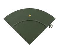 Coffee Filter Paper Holder 4pcs PU Leather Portable Coffee Filter Paper Storage Bag Dust-Proof Reusable Camping Holder Drip Dripper for Paper Coffee Filters(Green)