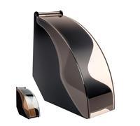 Coffee Filter Paper Holder,Acrylic Filter Holder Storage with Dust-Proof Cover,Coffee Filter Rack for Fan-Shaped, Cone,V40,V60 Paper Filters(Black)