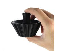 Coffee Filter Paper Press Tool with Compact and Portable Design, Coffee Filter Shape Retainer for Secure Paper Fit and Improved Coffee Taste (Black)