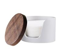Coffee Filter Paper Storage Box - Round Filter Storage Container | Dust-Resistant Container With Lid, Portable Wooden Vintage Farmhouse Style Farm Holder For M