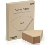 Coffee Filter Papers,200 Count Unbleached Premium Coffee Filters,2-6 Cup,Disposable Coffee Filters for Drip Coffee Makers and Pour Over,02 Size