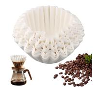 Coffee Filter Papers, 200PCS Disposable Coffee Filters, Heat-Resistant White Paper, Basket Filter for Commercial Machines, 80/200mm, Home & Commercial Use