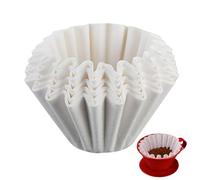 Coffee Filter Papers | Basket Coffee Filter Papers | 50pcs Single Service Cake Shaped Paper Filters | Reusable Cup Filters, Compatible With 1-4 Cup Coffee Machine
