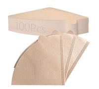 Coffee Filter Papers,Joogee 100pcs Coffee Filter Disposable Unbleached Compatible with Size 02 Filter Papers Compatible for Coffee Dripper & Pour Over Coffee Maker, 3-4 Cups