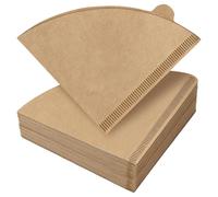 Coffee Filter Papers Size 1, 200 Pack Disposable V60 Cone Paper Filters for Pour Over and Drip Coffee Makers Suitable for Home or Coffee Shop, 1-2 Cups (Brown, V01)