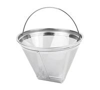 Coffee Filter Reusable 4 Cone Shape Stainless Steel Coffee Filter Compatible with All 12-Cup Coffee Machines, Such as Hamilton, Beach Brewer, Siemens, Donlim Dl-Kf800