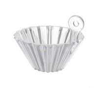 Coffee Filter Shape Retainer for Origami Dripper, Transparent PC Paper Press Tool with 20 Ribs