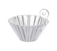 Coffee Filter Shape Retainer for Origami-Style Paper Filters, 20-Rib Design for Even Water Flow, PC Material, 70x45mm, Transparent
