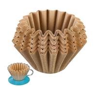 Coffee Filters - 50-Piece Cake-Shaped Pattern Coffee Filters | Single Serving White Filter Paper for 1-4 Cups, Cake Cup Style Coffees Paper Bowl for Coffees Machines, Brewing, Drip Makers, and Cafés
