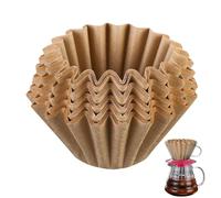 Coffee Filters - Cake-Shaped Pattern Coffee Paper Bowl | 50-Piece Single Serving White Paper Filters For 1-4 Cup Coffees Machines, Drip Brewing, Pour Over Coffees, Cake Cup Design For Kitchen And Café