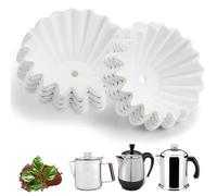 Coffee Filters Compatible with Farberware Coffee Percolator, 150 Pcs White Percolator Filters for Farberware FCP240/Yosemite, Coletti Bozeman 6/9 Cup, Elite Gourmet EC140