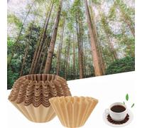 Coffee Filters Disposable 100Pc, Disposable Basket Coffee Filters 1-4 Cups Natural Brown Paper, Thicken Coffee Filter Paper Basket Fit for Pour Over Coffee Dripper and Drip Coffee Maker